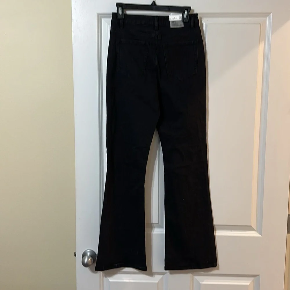 NWT Black Tape Maya High‎ Rise Relaxed Flare Black Wash Women’s Jeans, Size 26